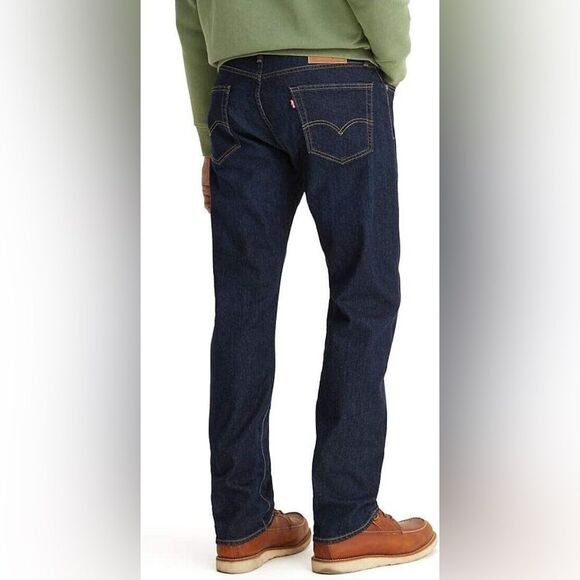 Levi's - 505 Regular Straight Jeans Dark Indigo - size 40 x 32 - Picture 8 of 9